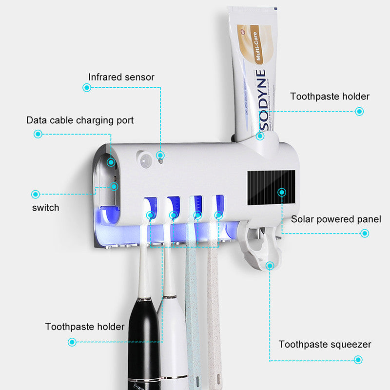 Hallmark Intelligent UV Toothbrush Sterilizer Automatic Toothpaste Squeezer Toothbrush Toothpaste Rack